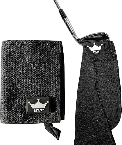 Toalla de golf magnética con corte central y accesorio de bucle, imán fuerte que se fija a cualquier cosa metálica, bolsa de golf perfecta o