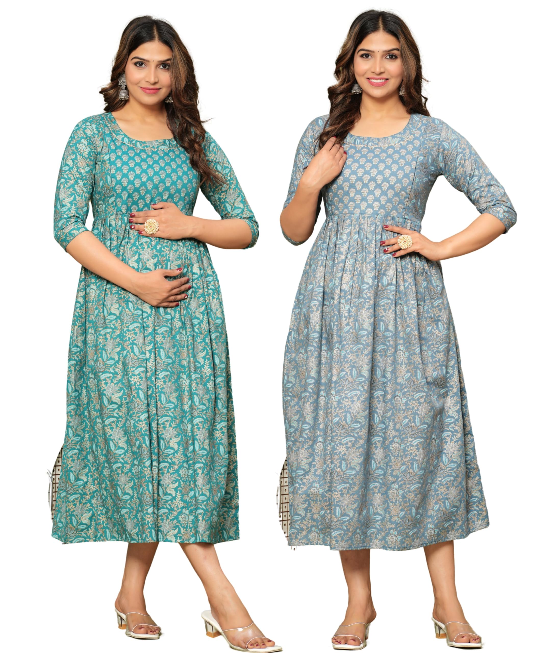Feeding and Maternity Kurti for Women - Combo Pack of 2 Pieces