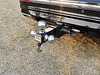 Vista 5 de TOPTOW 64121 - Elevador de extensión de enganche de remolque receptor de 2 pulgadas con elevación/caída de 2 pulgadas, vástago sólido, capacidad