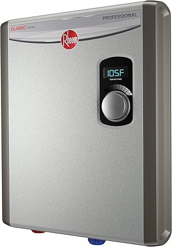 Miniatura 7 de Rheem RTEX-18 calentador de agua para el hogar de240V sin tanque, con 2 cámaras de calefacción