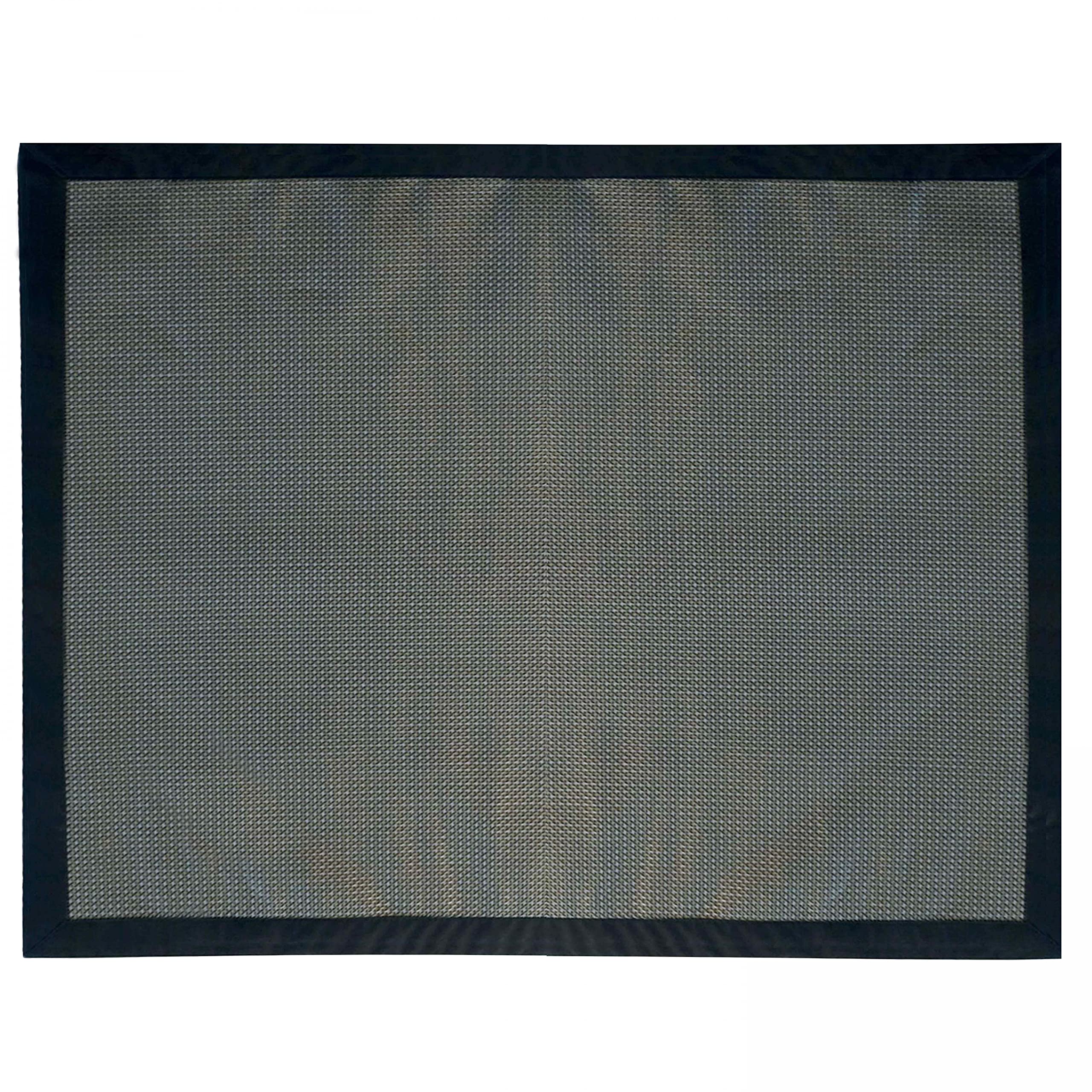 Solys Tapis Barbecue et plancha en PVC Noir 150 x 120 cm