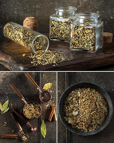 Miniatura 7 de Gardenika Muestra de té orgánico de hojas sueltas, juego sin cafeína de hierbas, mezcla ayurvédica, KSA Kosher, sin sabores naturales o artificiales