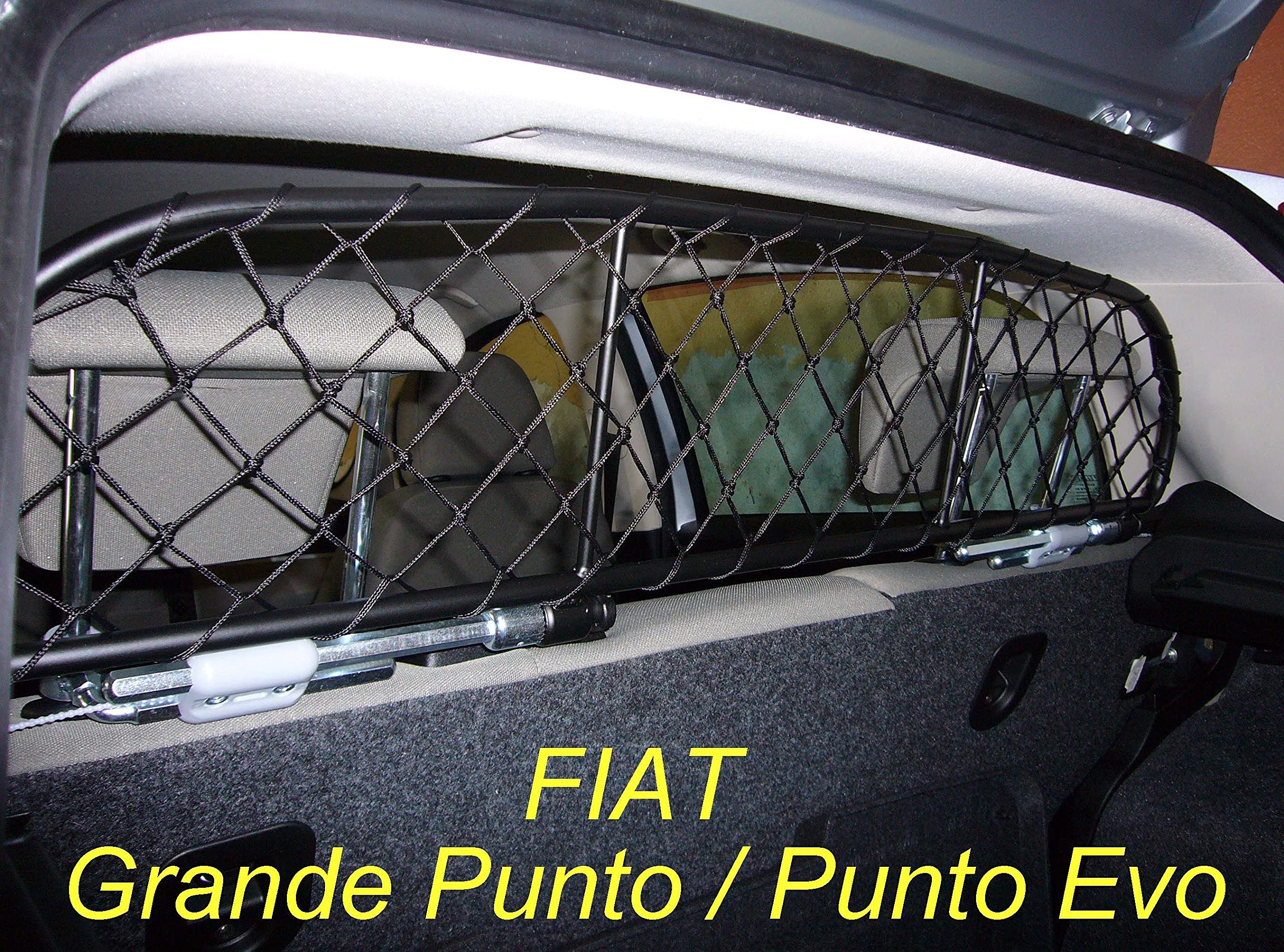 ERGOTECH Divisorio Griglia Rete Divisoria per Fiat Punto, RDA65-XXS, per Trasporto Cani e Bagagli