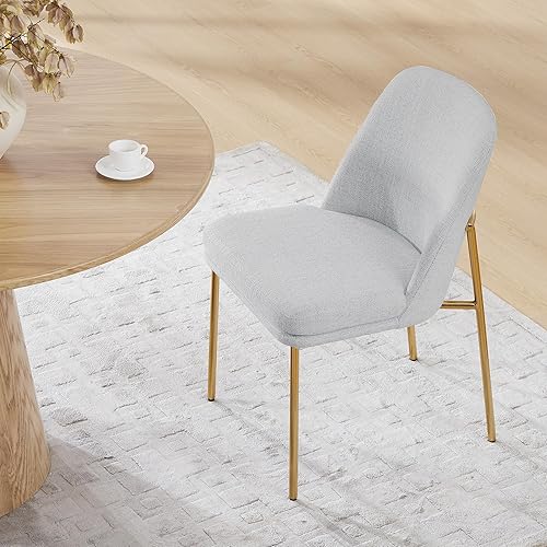 Miniatura 6 de CHITA Juego de 2 sillas de comedor modernas, sillas de comedor de metal con certificación FSC para comedor, color gris claro Gris,claro,Verde (Moss