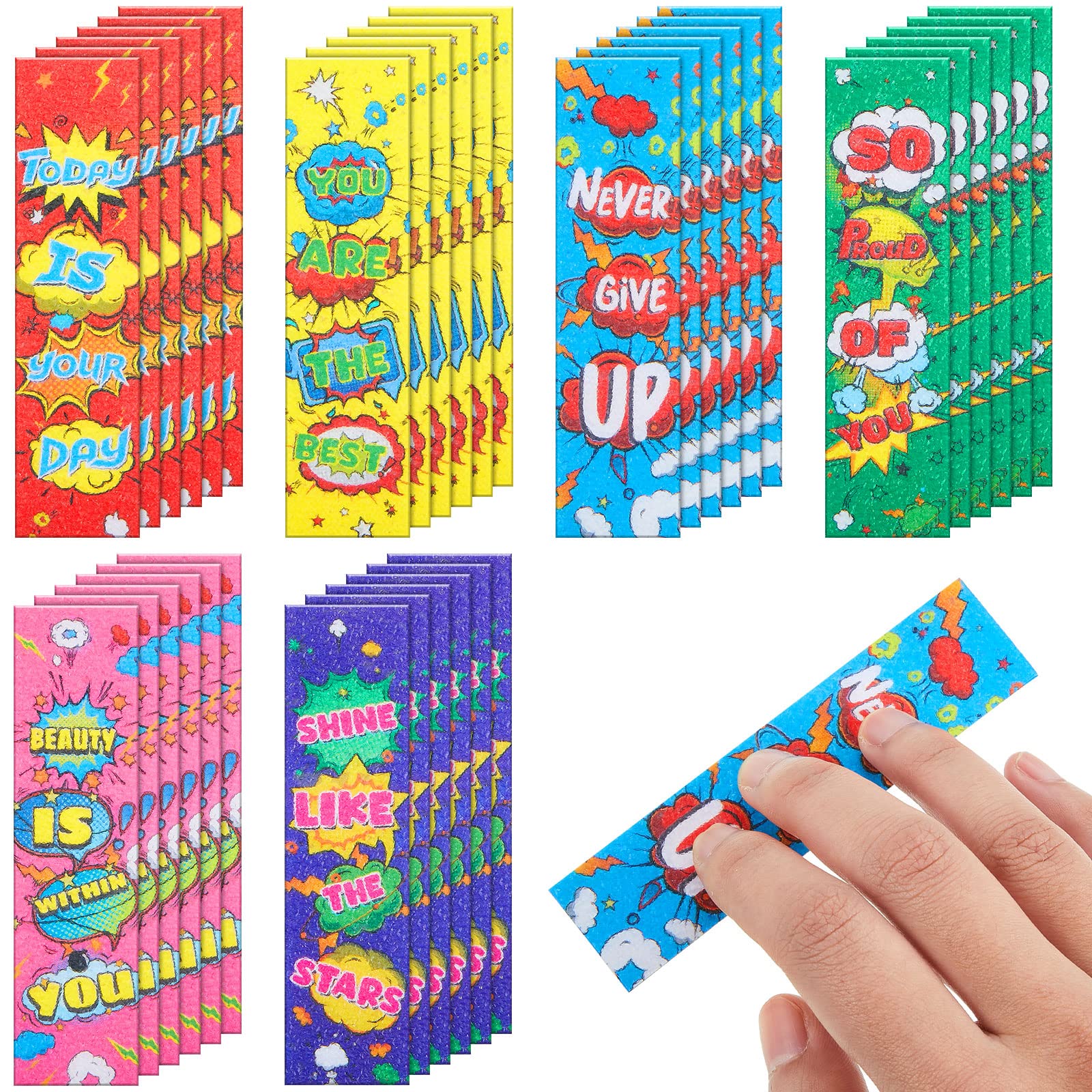 Gersoniel 36 Pcs Anxiety Sensory Stickers Strips Adhesive Textured Mental Health Calm Stickers Mindfulness Fidget Decals Stress Anxiety Relief Items