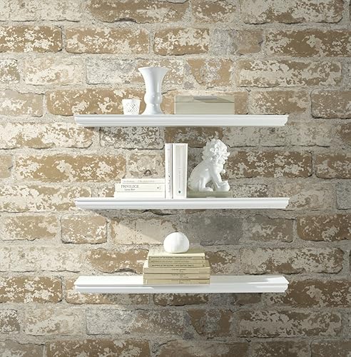 Miniatura 5 de RoomMates - RMK9037WP papel tapiz de ladrillo estucado marrón y papel adhesivo pintado de decoración