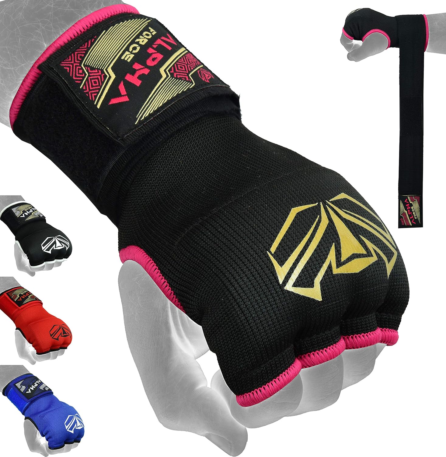 ALPHA FORCE Hand Wraps Inner Boxing Gloves Gel Mitts MMA Martial Arts MMA Fist Protector Bandages Mitts