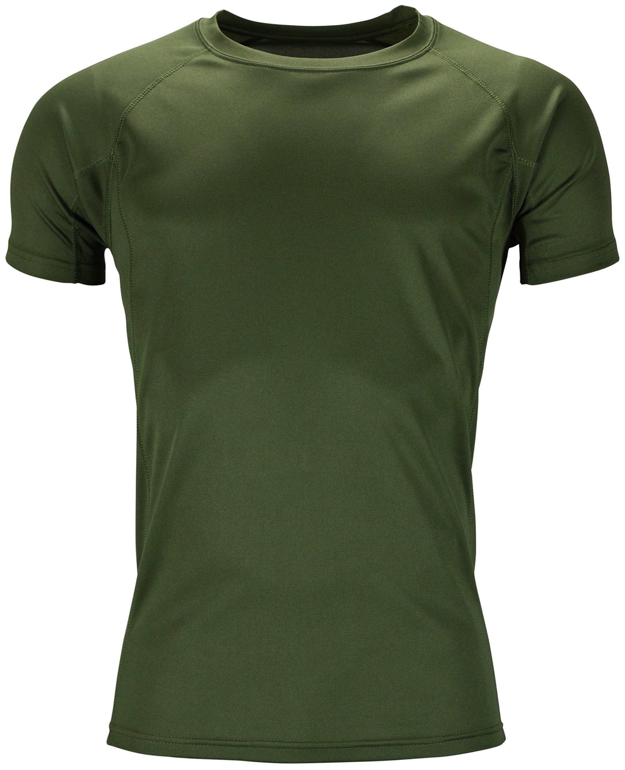 Urban Heritage Men's Khaki Green Short Sleeve Breathable Sports T Shirt (M, )