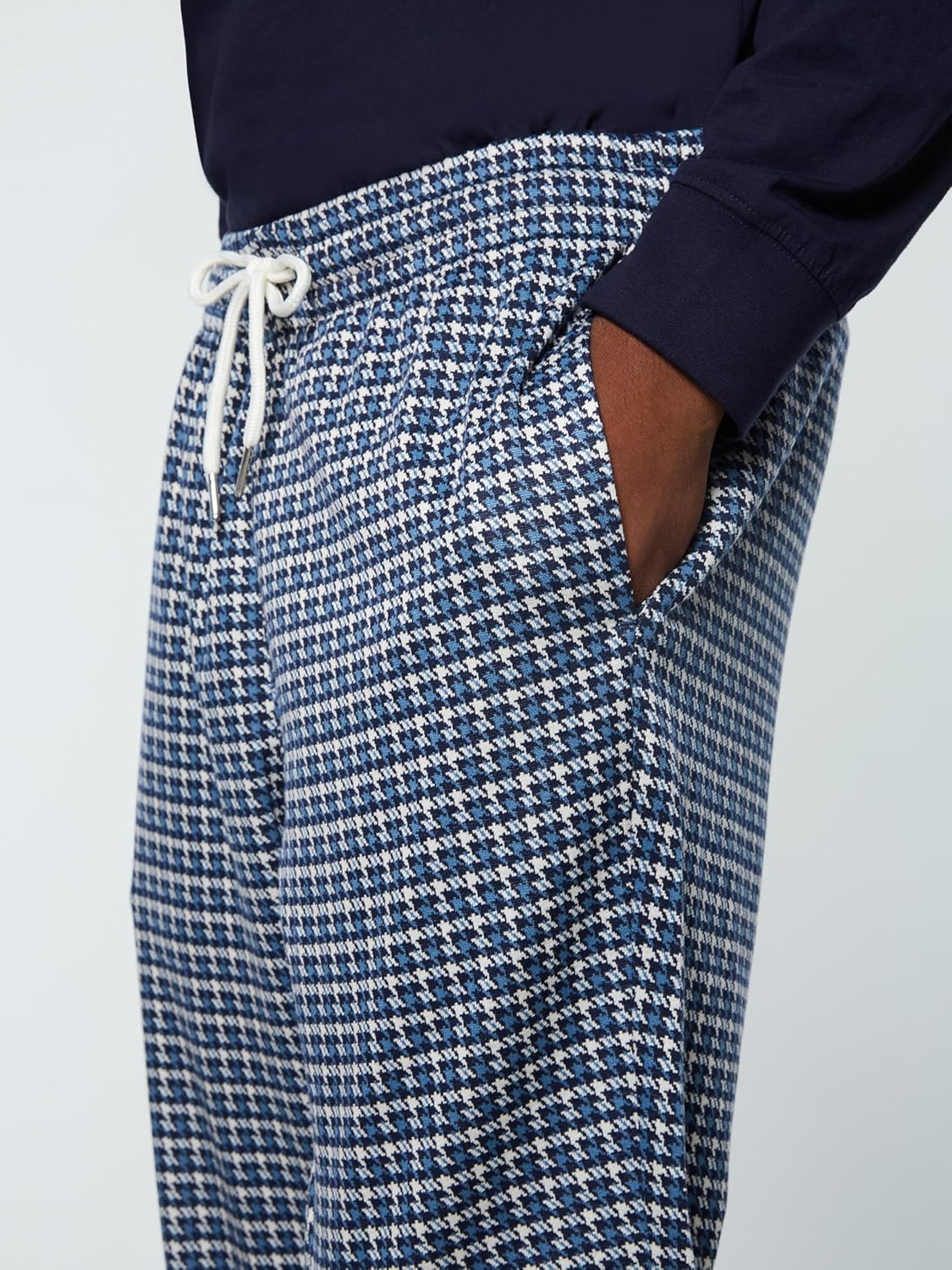 Sergio Tacchini Dallas Houndstooth Track Pant- Maritime Blue - Image 8