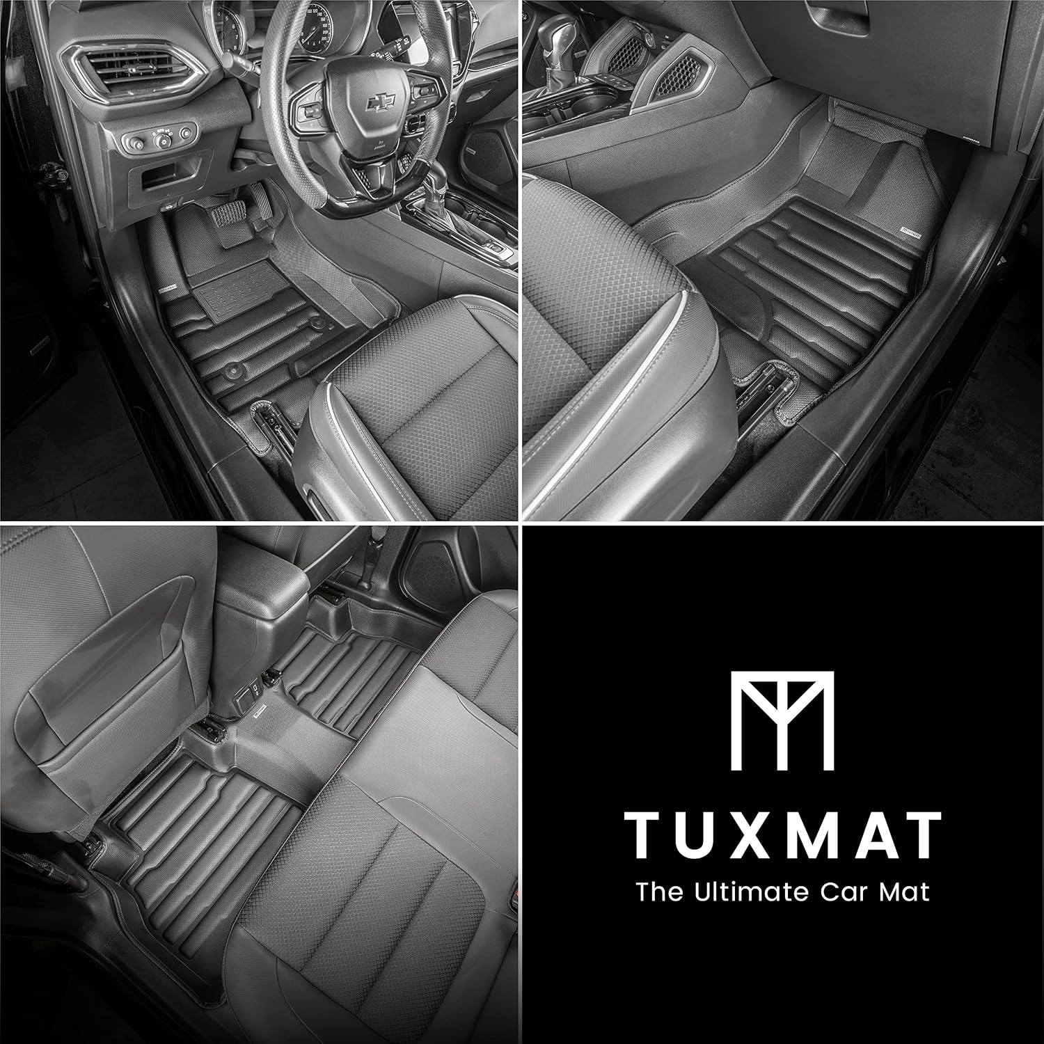 TuxMat - for Chevrolet Trailblazer AWD 2021-2026 Models - Custom Car Mats - Maximum Coverage, All Weather, Laser Measured - This Full Set Includes 1st and 2nd Rows