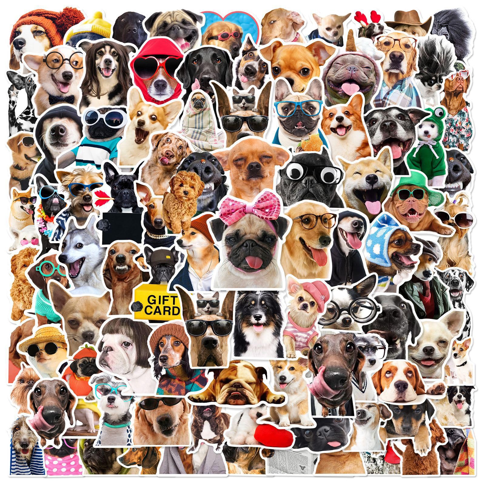 Aigemumy 100 PCS Cute Pet Puppy Dog Stickers Animals Sticker Waterproof Vinyl Decal for Journaling Laptop Scrapbook Water Bottles Phone Caps Luggage