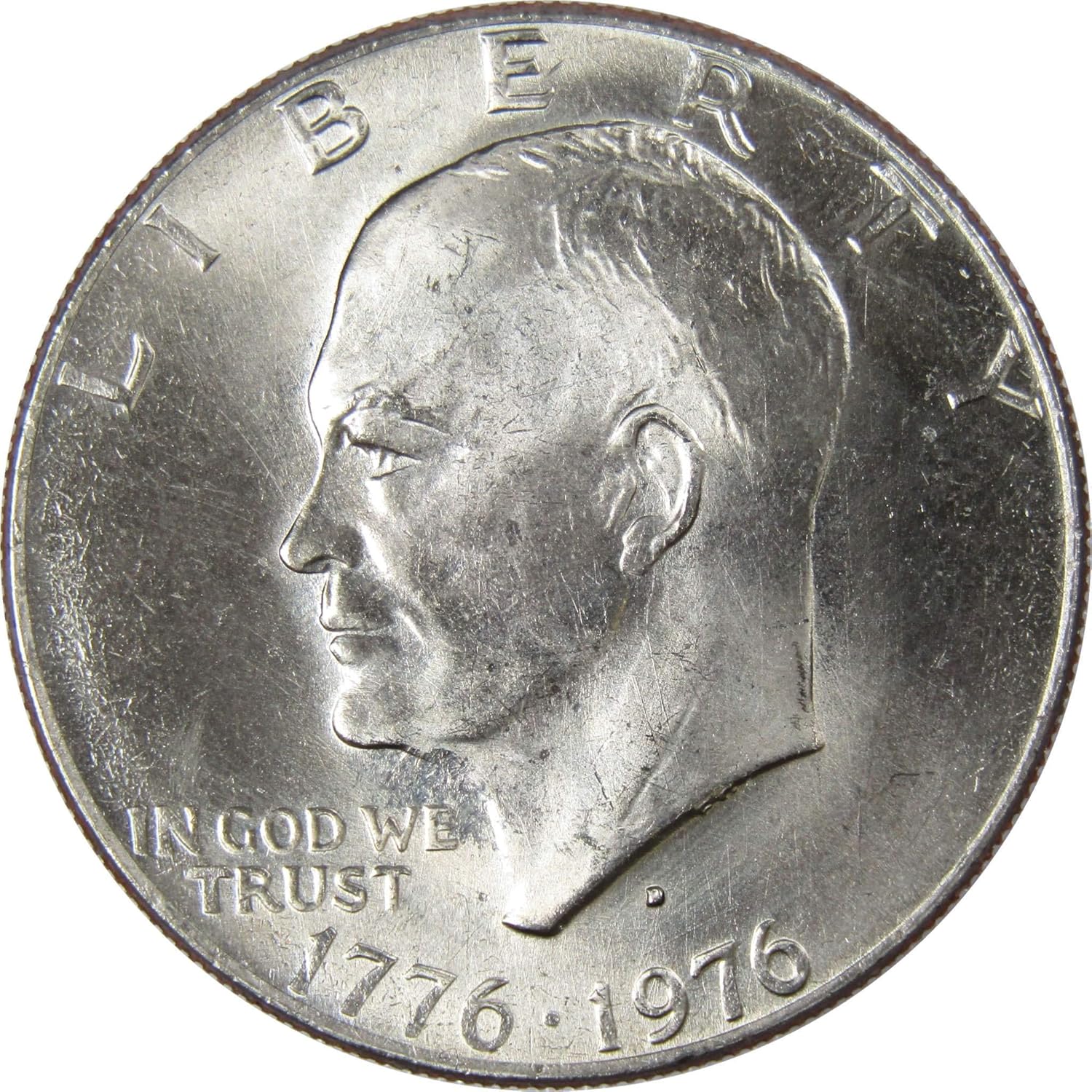 1976 D Type 2 Eisenhower Bicentennial Dollar BU Uncirculated Clad IKE $1 Coin Thumbnail