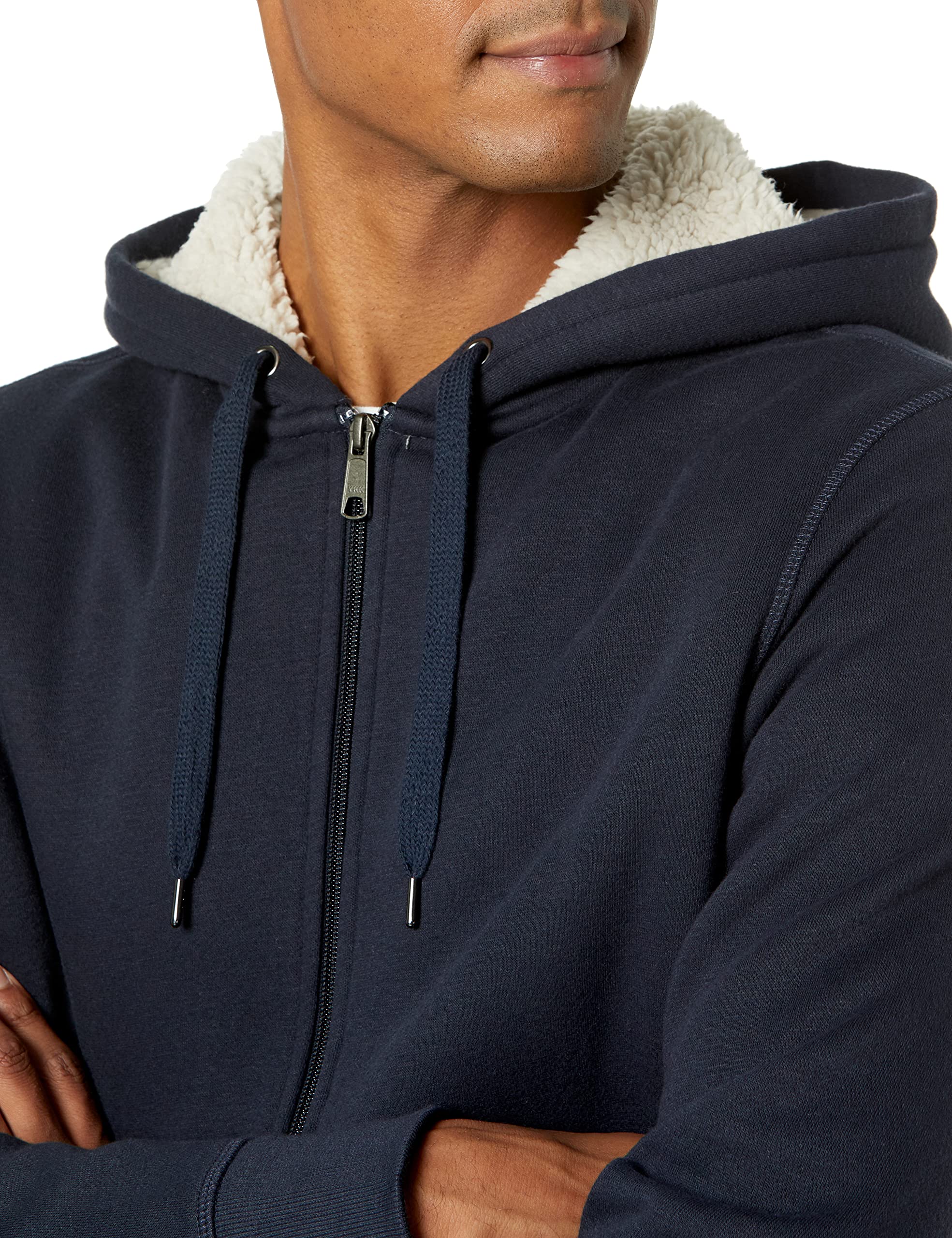 Amazon Essentials Felpa con Cappuccio e Cerniera Integrale in Pile Foderata in Sherpa Uomo