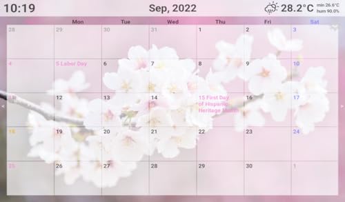 Tablet de Calendar