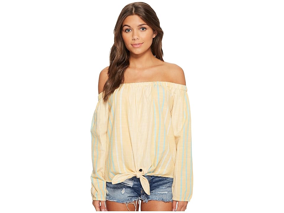 

Roxy Crossing Stripes Top (Oak Buff Trio Stripe) Women's Clothing