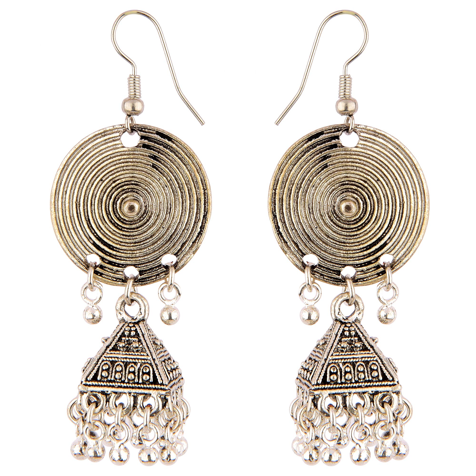 Vannyaa Creationss Oxidised Silver Collections Peacock Dangles Earring For Women (B07YF71Y4T) Amazon Price History, Amazon Price Tracker