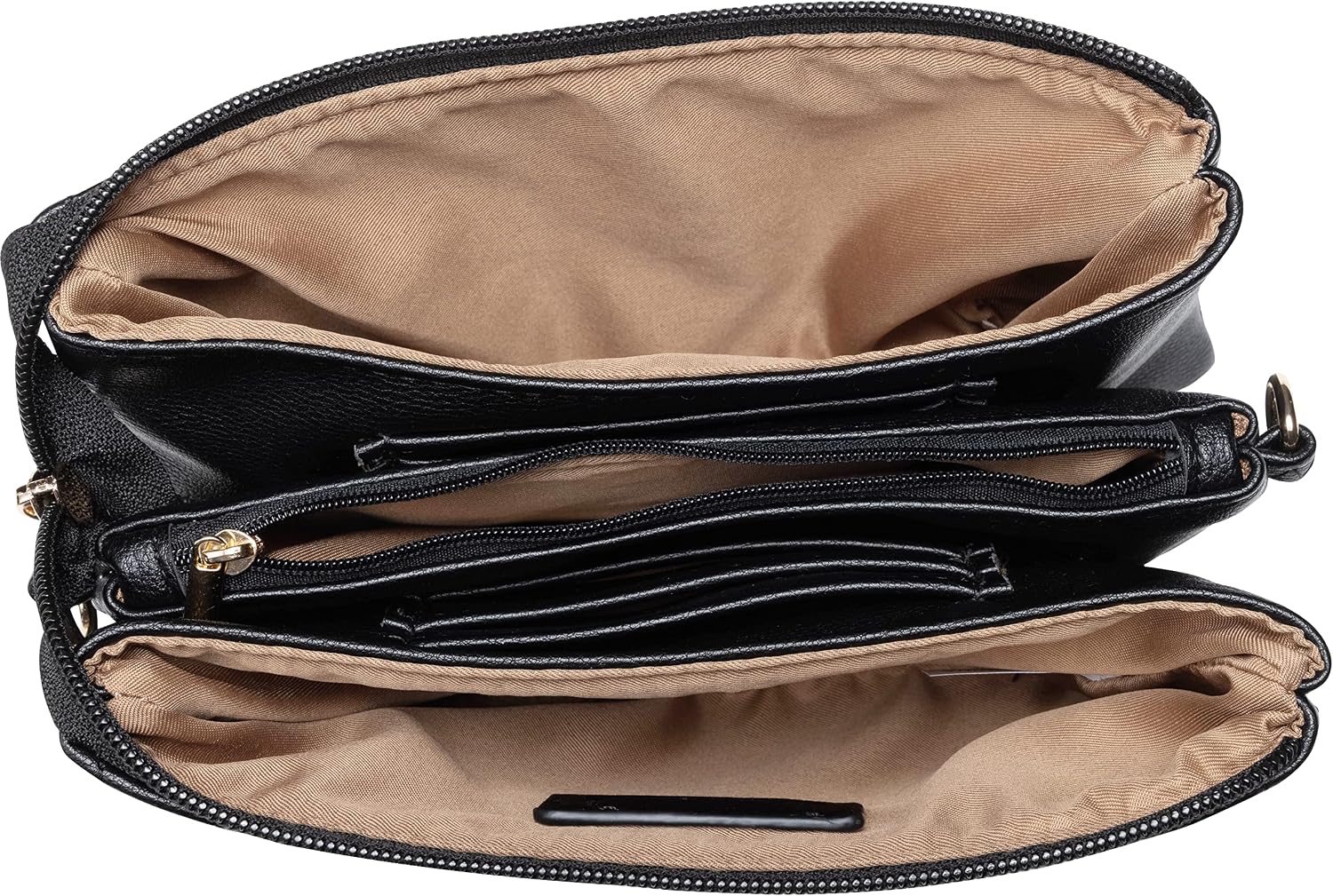 B BRENTANO Vegan Leather Multi-Pocket Crossbody Purse/Clutch with Card Slots, Removable Wristlet & Adjustable Shoulder Strap image 3