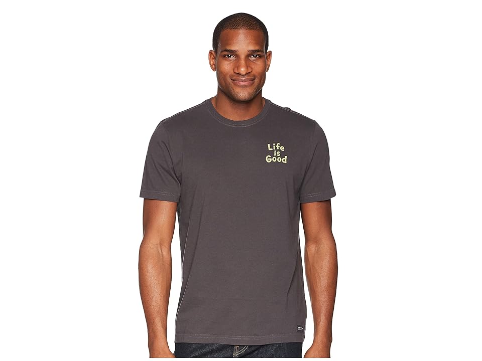 

Life is Good Positive Energy Vibes Crusher Tee (Night Black) Men's T Shirt