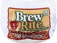Vista 4 de Filtros de canastilla desechables Brew Rite, para 4 tazas de café, 400 Ct