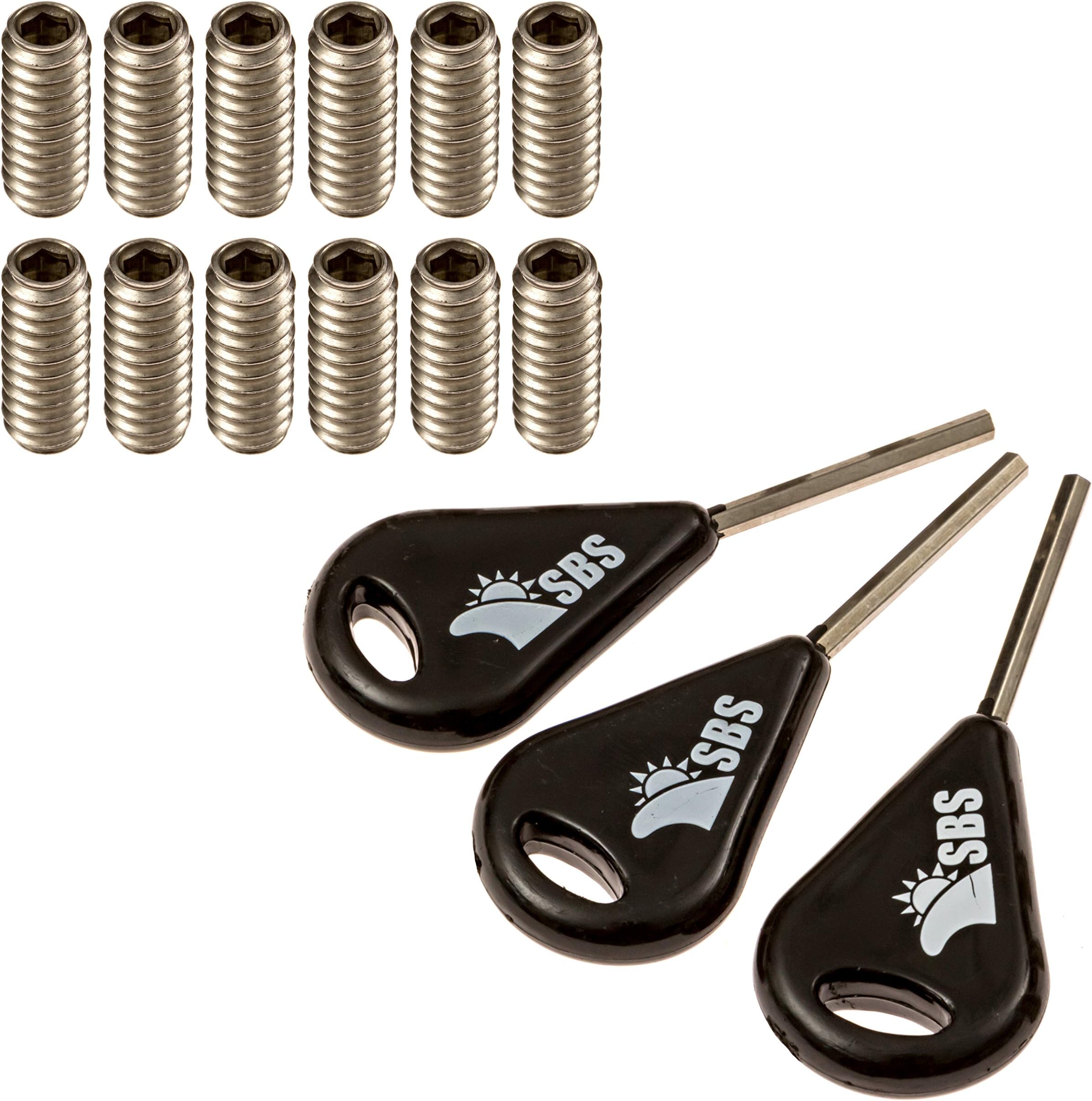 SBS Surf Fin Key & Futures Fin Screw (3 Key & 12 Future Screws)