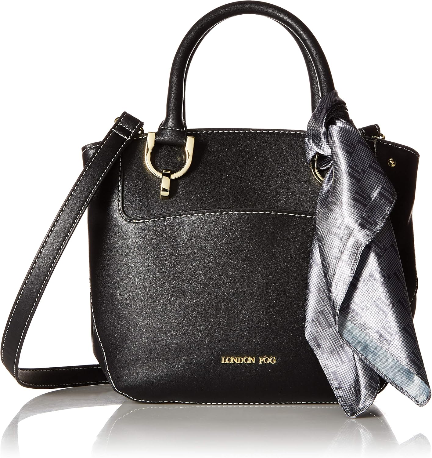 London Fog womens Wembley Satchel Black