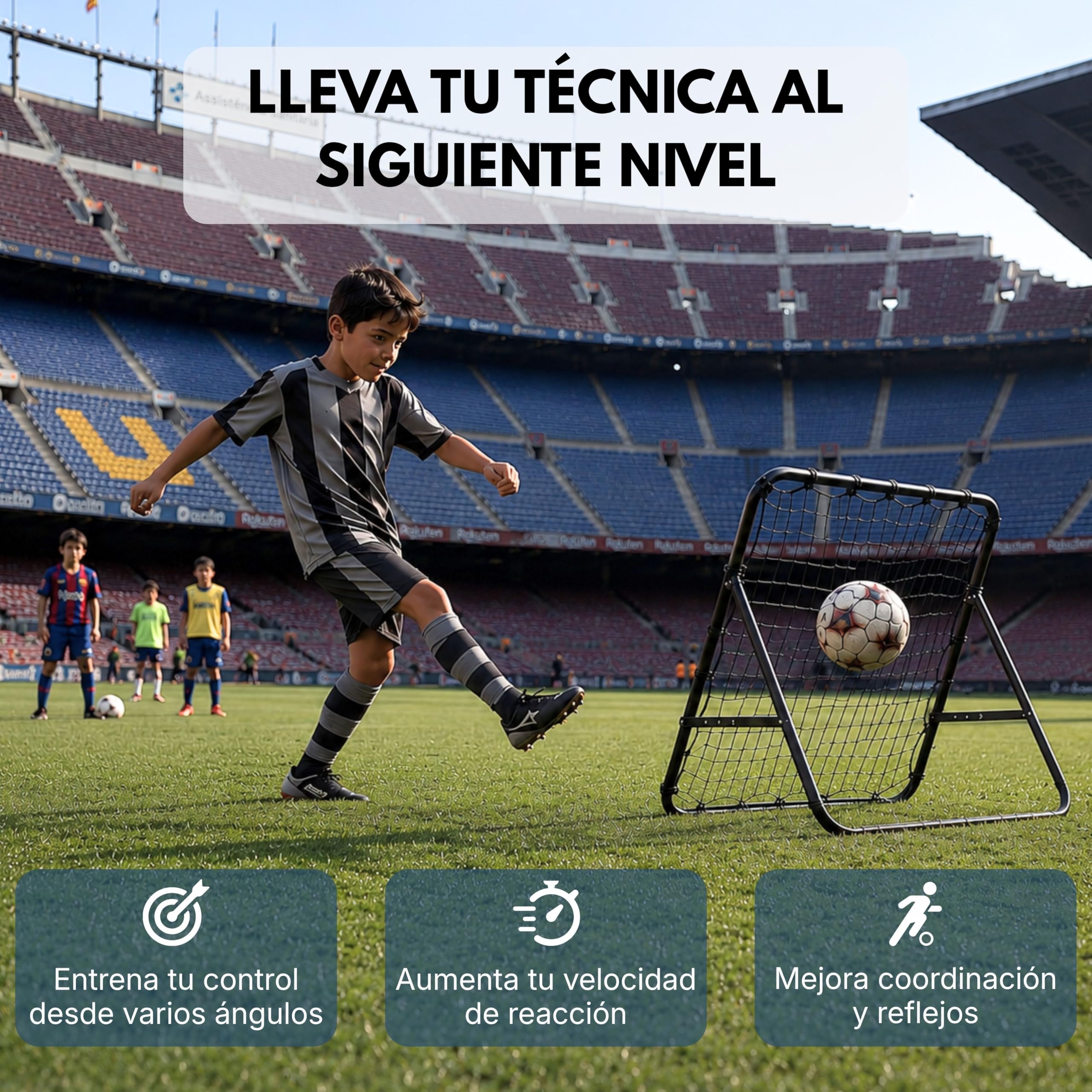 Red de Rebote Ajustable para Fútbol