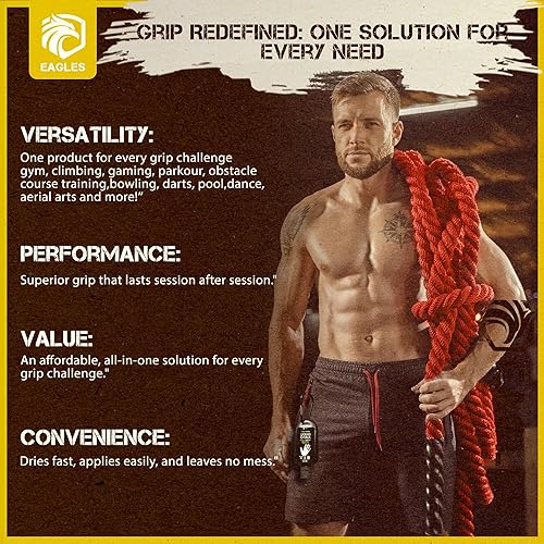 Miniatura 7 de EAGLES Pro Grade Gym Liquid Chalk 50, 120 or 280ml Mess-Free Chalk for Weightlifting, Gymnastics Rock Climbing, Pole Grip, Sports Dries in Seconds -