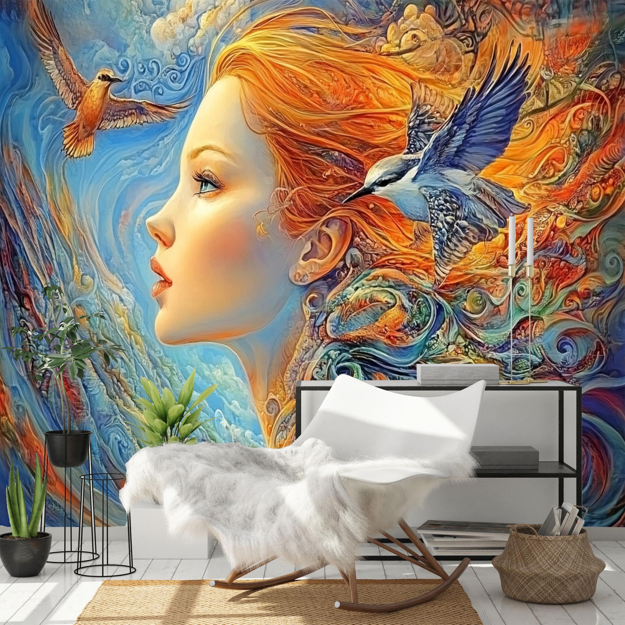 Custom Size Wall Murals - Beauty Relief Wallpaper - Self-Adhesive Removable Stick Wallpaper for Bathroom
