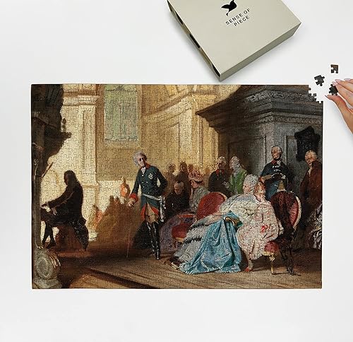 Miniatura 2 de 1000 piezas - Pintura del museo - Rompecabezas - Johann Sebastian Bach en el órgano, Sanssouci, Federico el Grande y la familia real el 7 de mayo de