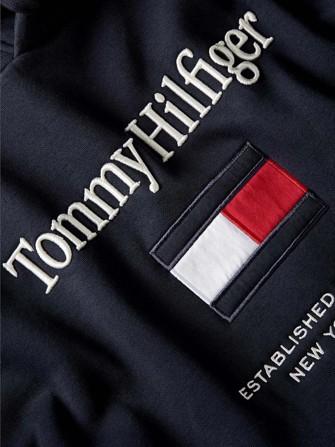 Tommy Hilfiger Men's Medium Weight Cotton Hoodie Sweatshirt With Embroidered Logo
