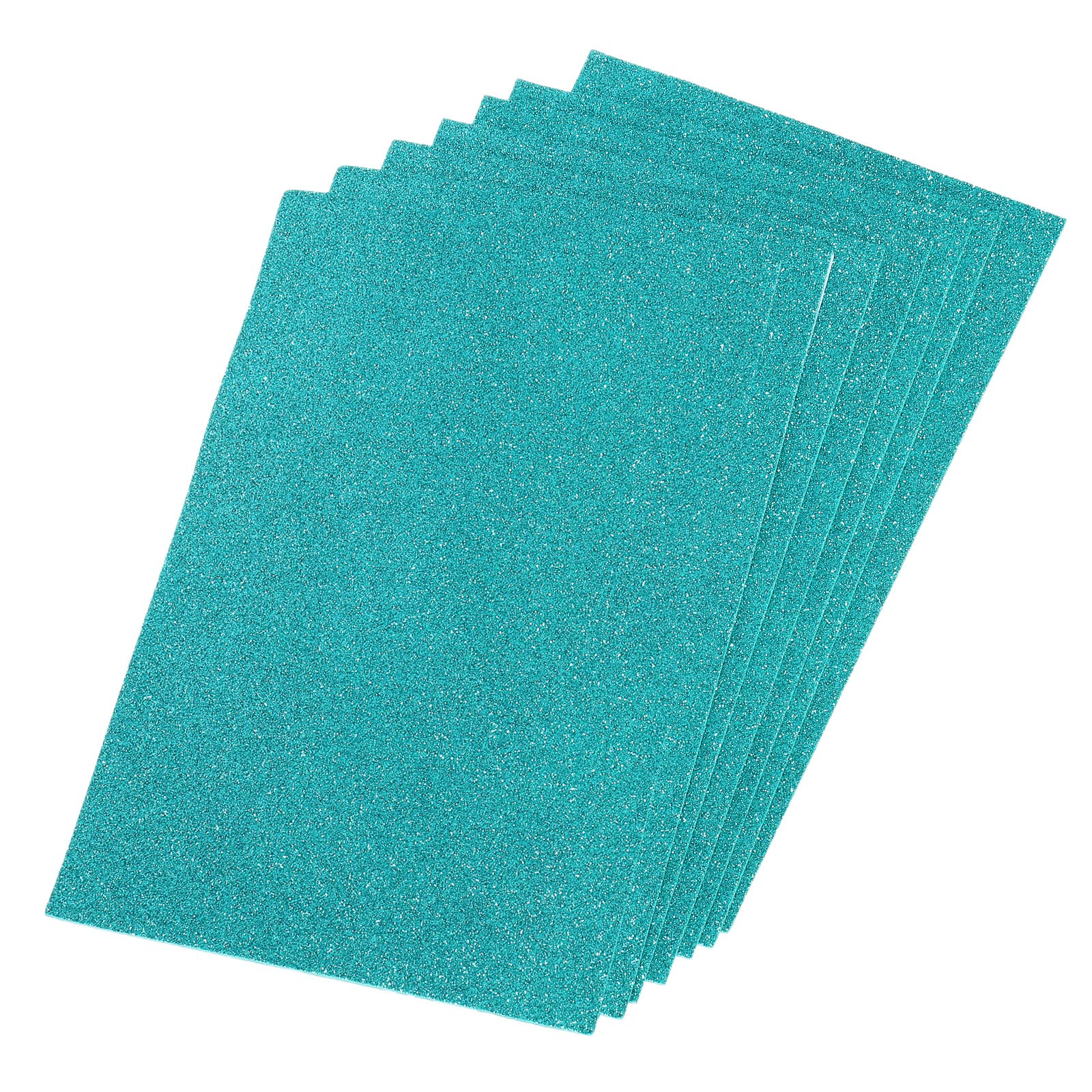 Mousse EVA pailletée bleu clair papier mousse loisirs créatifs bricolage 5 pces
