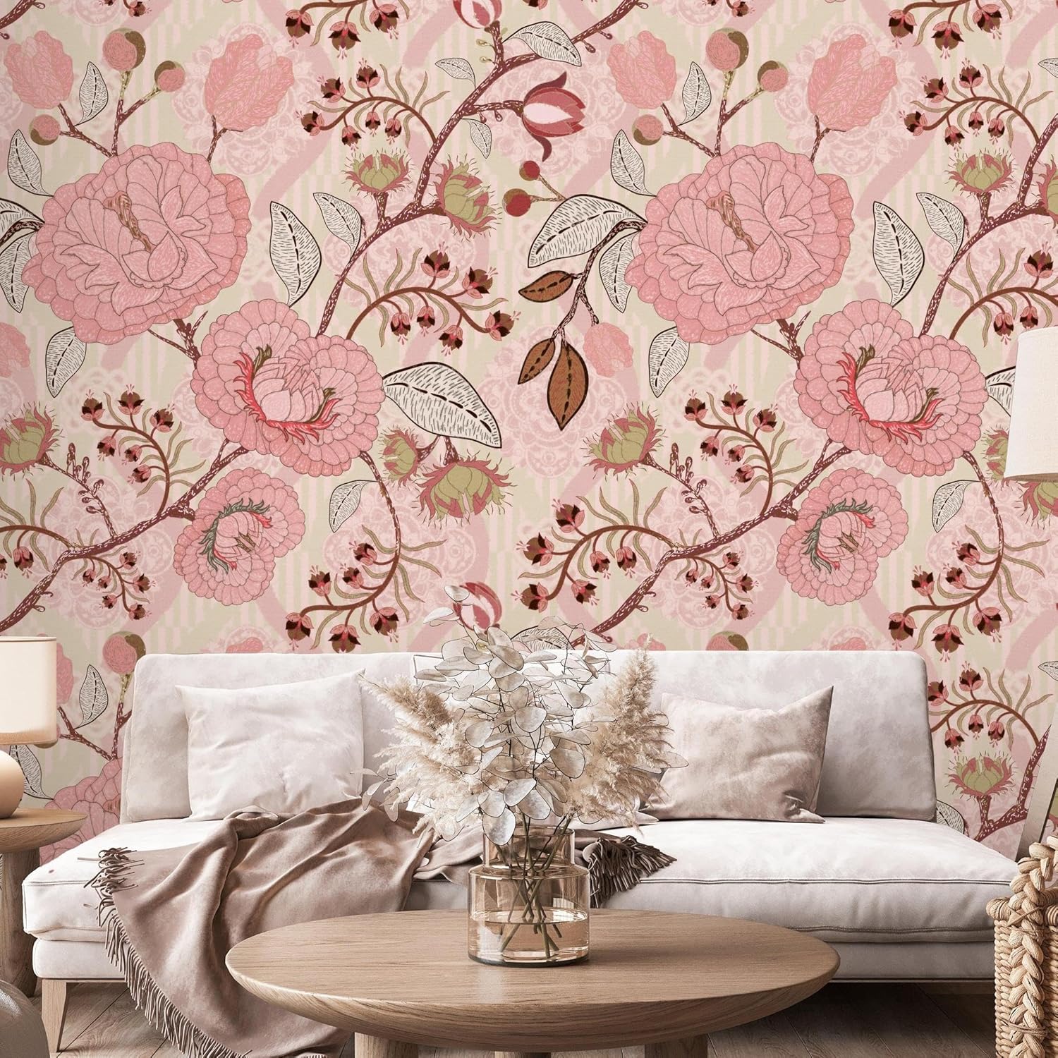 Amazon.com: Wall Blush Vivian - Pink Beige Brown Green White Red Custom ...