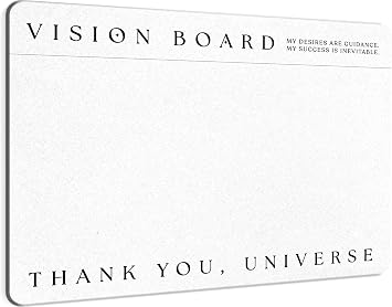 Premium Vision Board Bulletin Board - Minimalist Dream Board, DIY Visual Pinboard for Manifestation, Perfect for Vision Boarding Kit and Manifesting Supplies, 17x23 inches