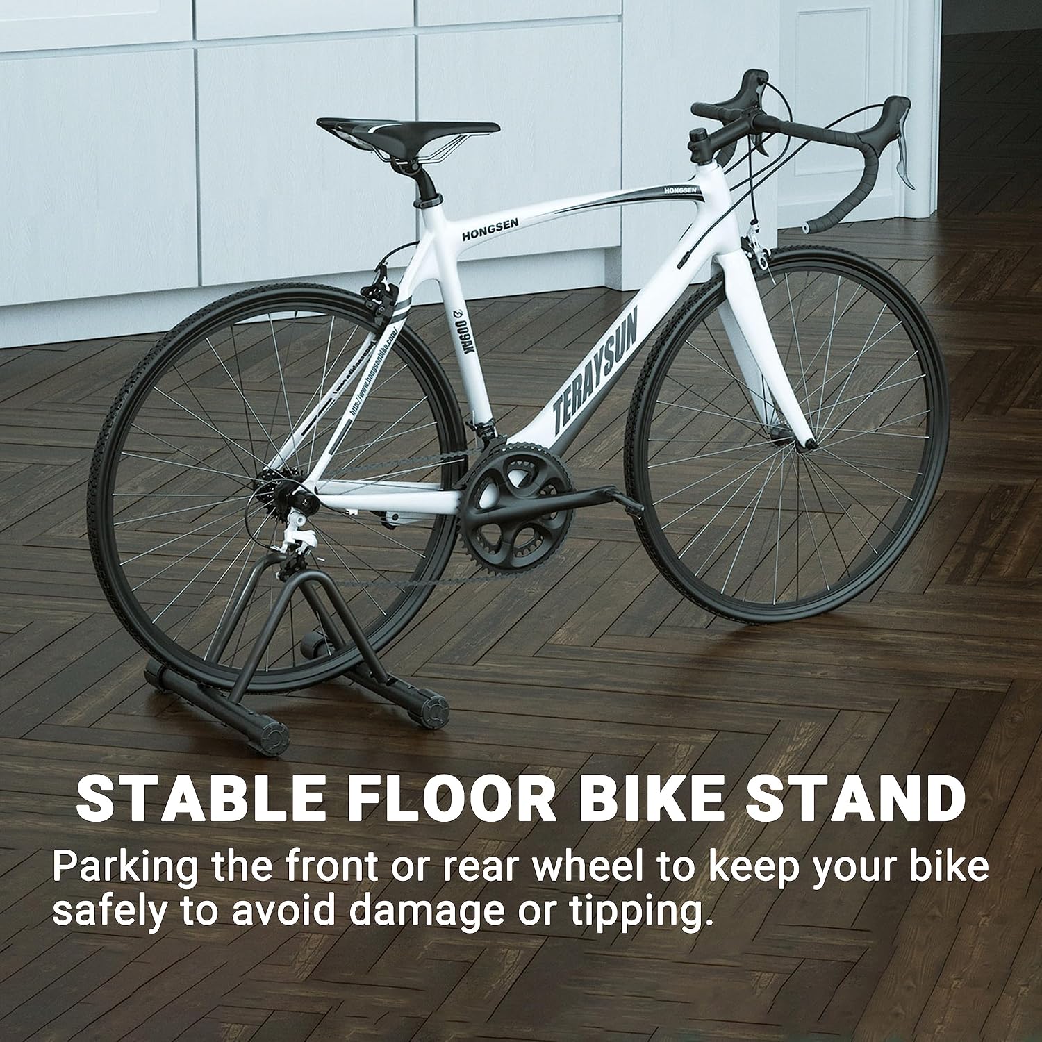 Himiway Bike Floor Stand, Freestanding Bicycle Floor Parking Rack Stand, Fit for 3-11.5cm Tyre Width Kids Mountain Road MTB Bikes Indoor Outdoor Garage Storage (2 Pack)