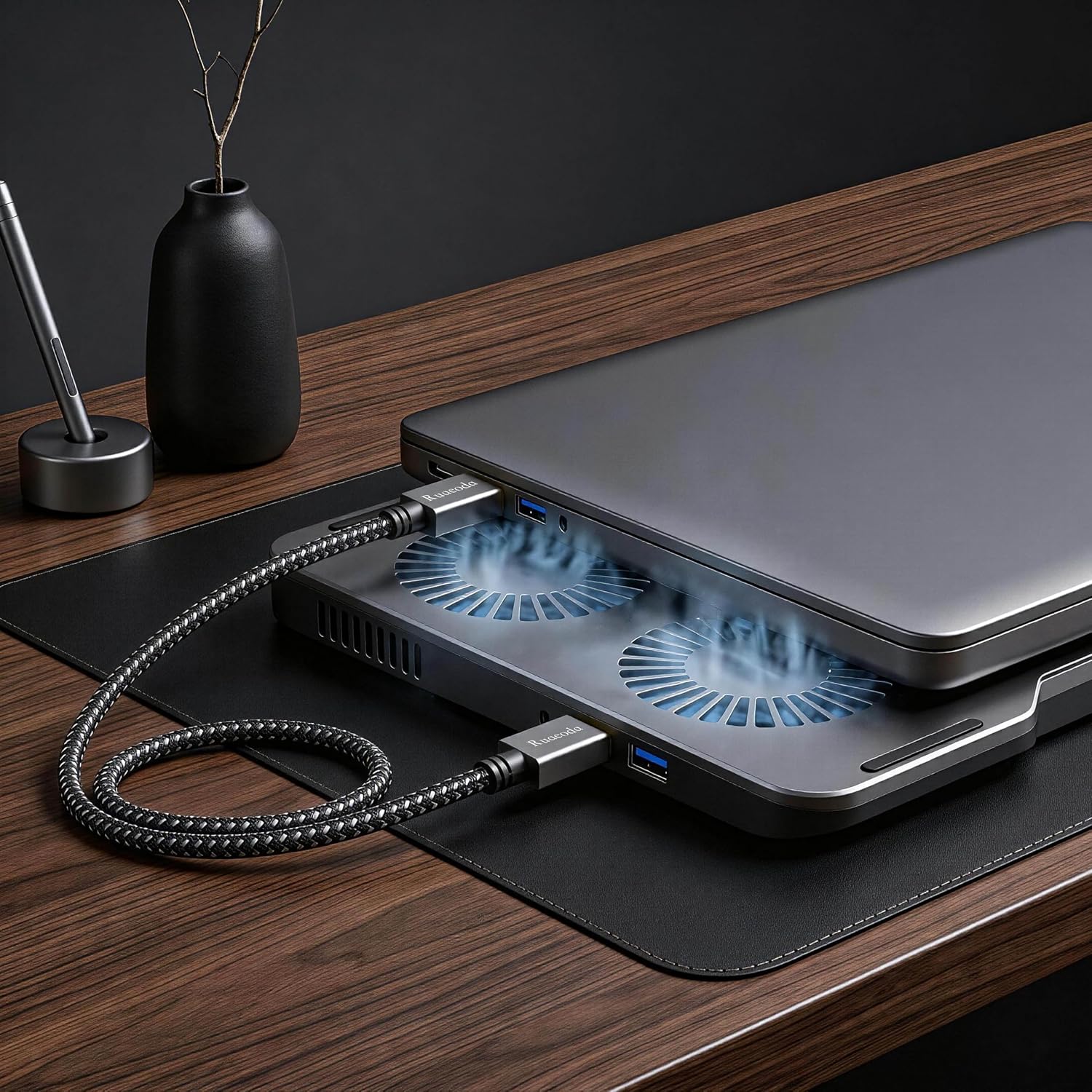 USB to USB Cable 3 ft, USB 3.0 Male to Male Braided Cord, 5Gbps Data Transfer, Compatible with Hard Drive, Cooling Pad, DVD (Not PC-to-PC)