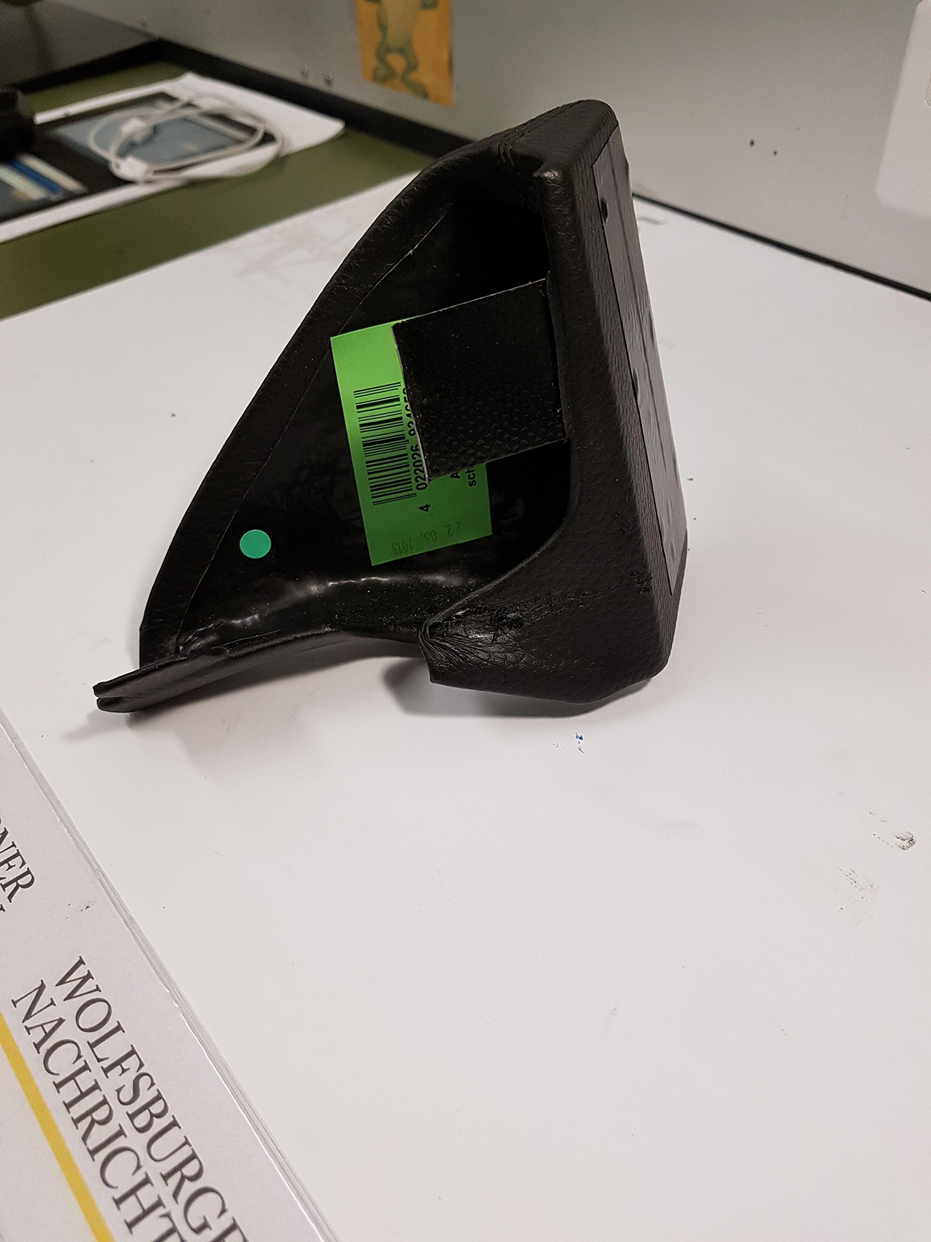 KUDA Uchwyt na telefon komórkowy pasujący do Audi TT od 09/2006 - konsola telefoniczna do smartfonów, telefonów komórkowych, nawigacji i innych – konsola ze sztucznej skóry, czarna, 093465
