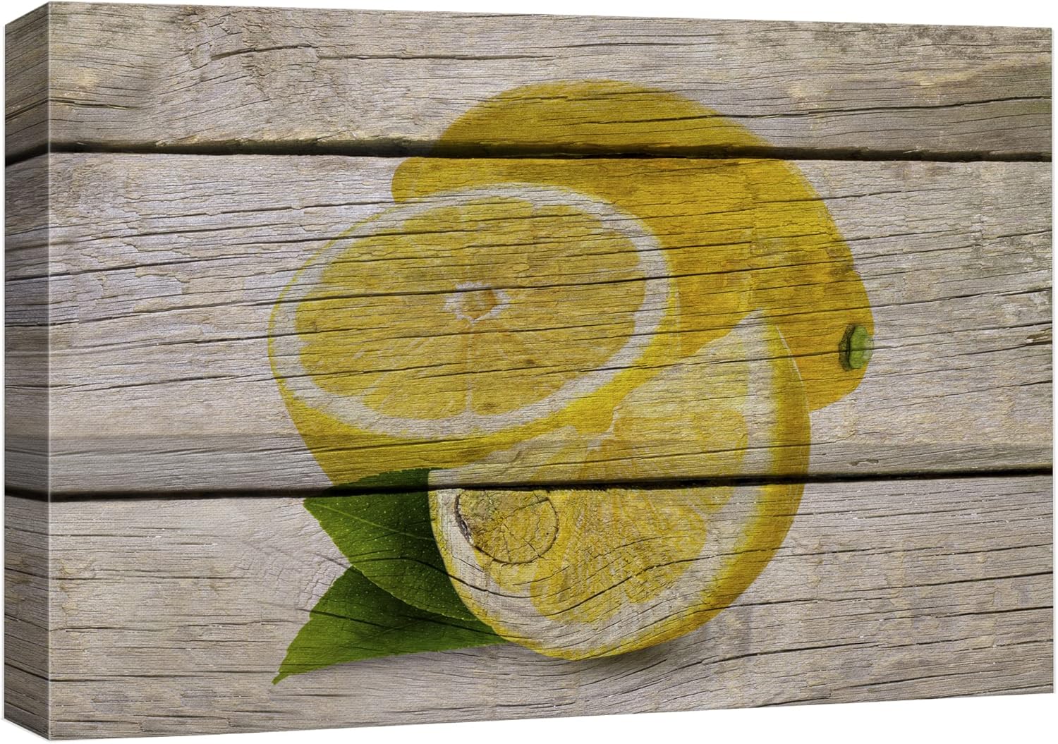 wall26 Canvas Print Wall Art Cherry Blossoms on Oak Wood Table Nature Plants Photography Modern Art Rustic Scenic Relax/Calm Multicolor for Living Room, Bedroom, Office - 12"x18"