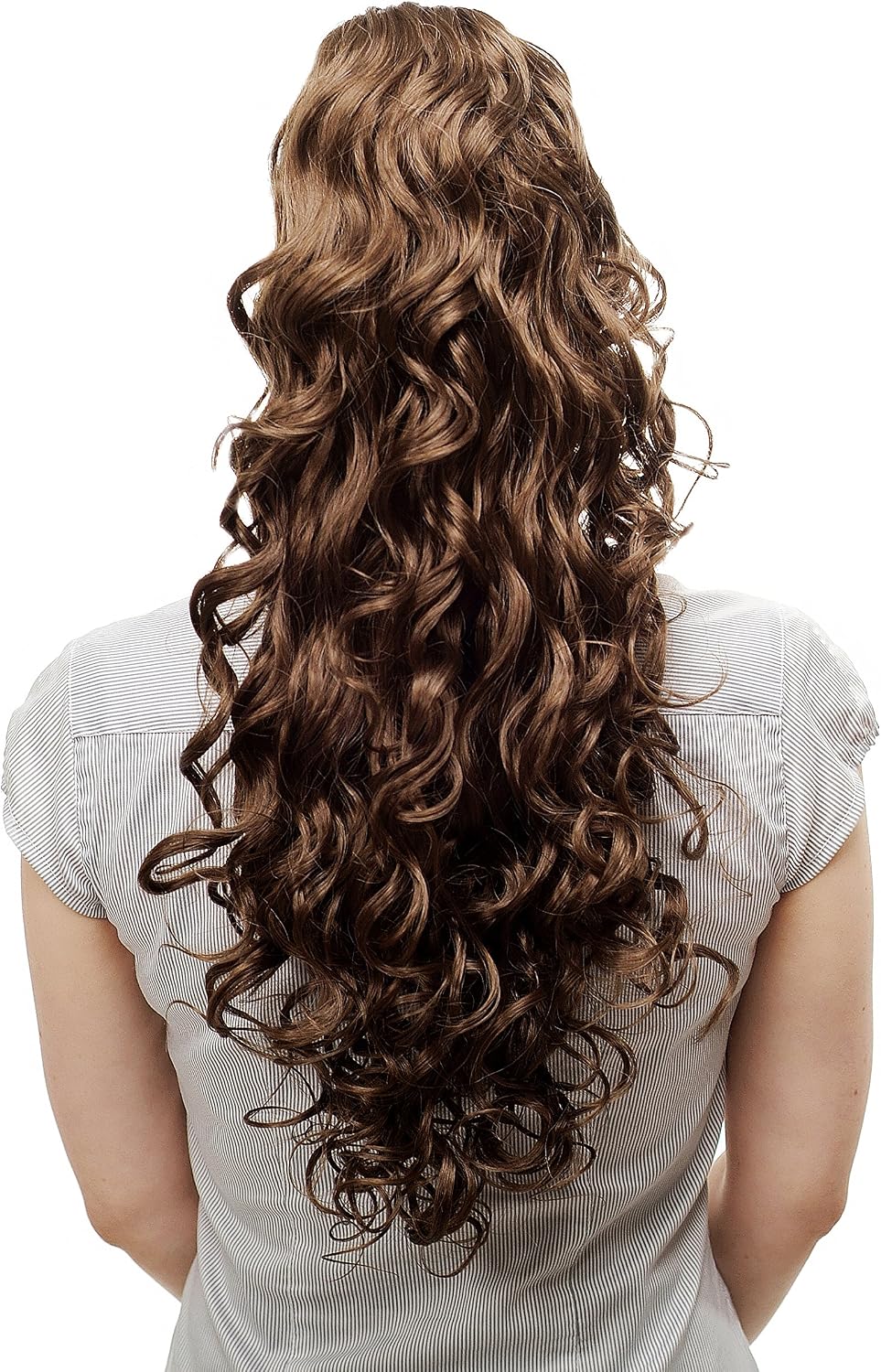 WIG ME UP - N310-10 Hairpiece ponytail extension very long massive volume voluminous curly amazing curls kinks medium gold brown 23inch