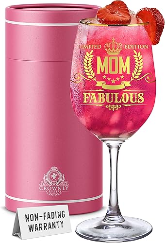 Kies Regalos de regalo para mamá, copa de vino, regalos personalizados para mujeres, regalos de cumpleaños para mujeres, caja de regalo de vino