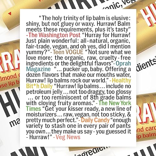 Miniatura 8 de Hurraw! Bálsamo labial de almendras, cardamomo, rosa (Vata), paquete de 2: orgánico, certificado vegano, sin crueldad y sin gluten. Sin OMG