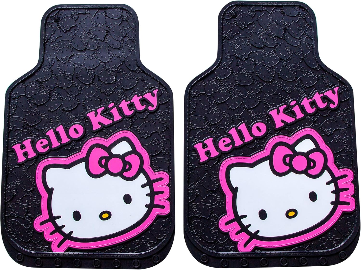 Plasticolor 001502R01 Sanrio Hello Kitty Collage Universal Fit Car Truck SUV Front Floor Mats Pair