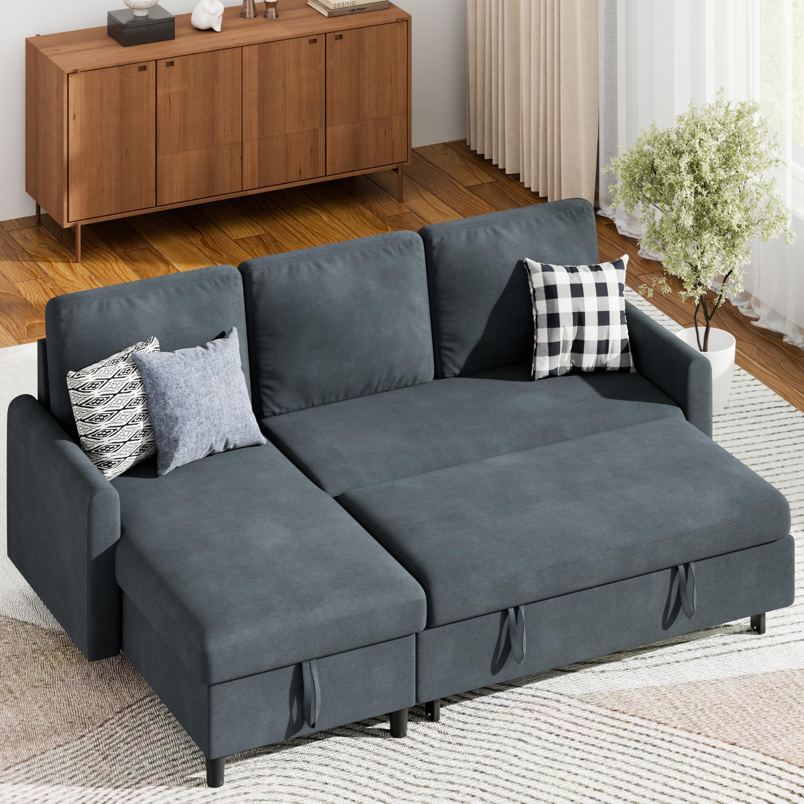 Amazon.com: Shintenchi Sofa Couch, Sofa Bed- 2 in 1 Pull Out
