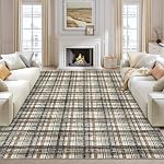 GarveeHome Rugs lavables à la machine 9x12 Salon Moderne Non Slip Agritourisme Grande surface Rug pour chambre Soft Rug Non Shedding Tapis résistant à la tache pour bureau de chambre de bébé