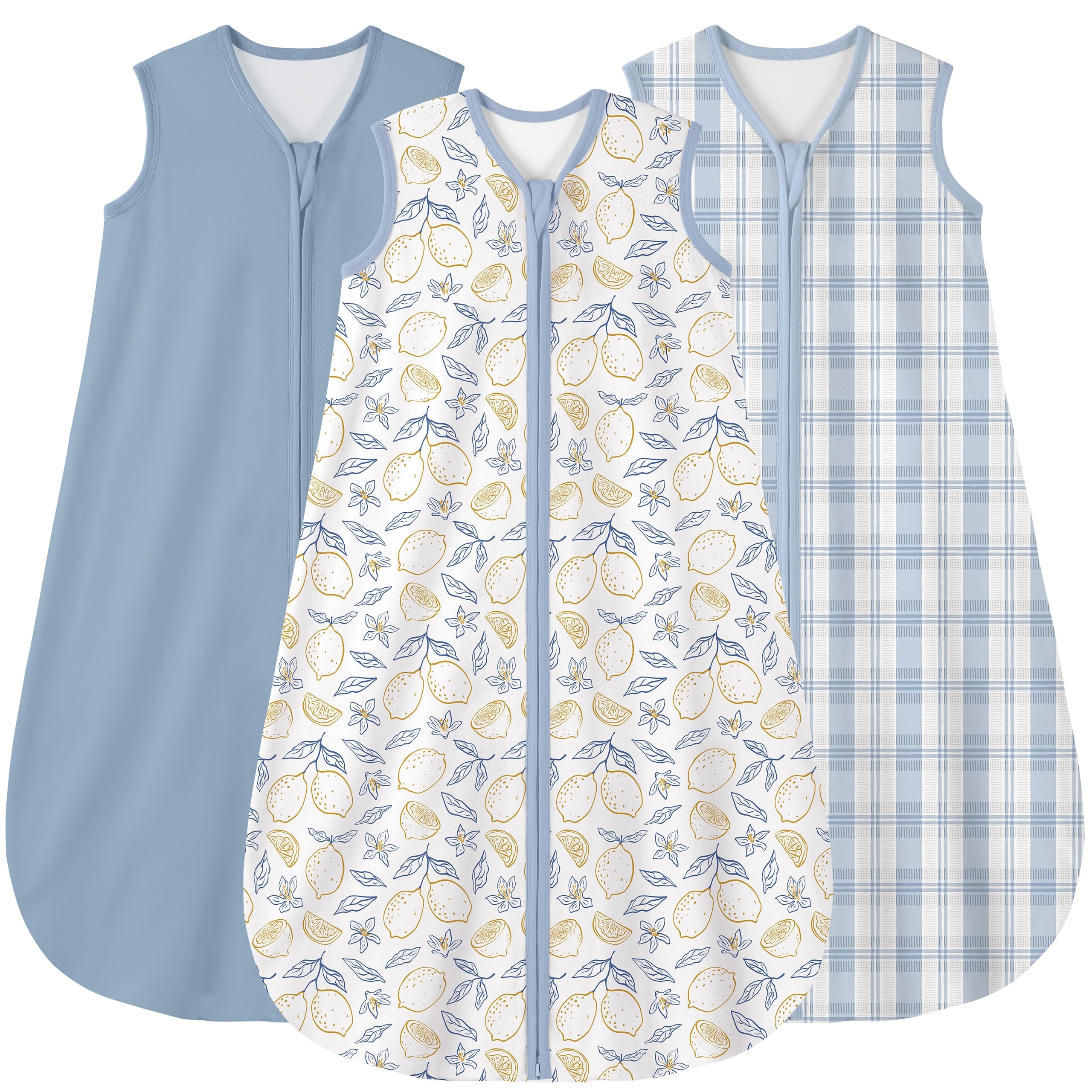 Photo 1 of Yoofoss Baby Sleep Sack (3-Pack) - 0-6 Months, 0.5 TOG, 100% Organic Cotton