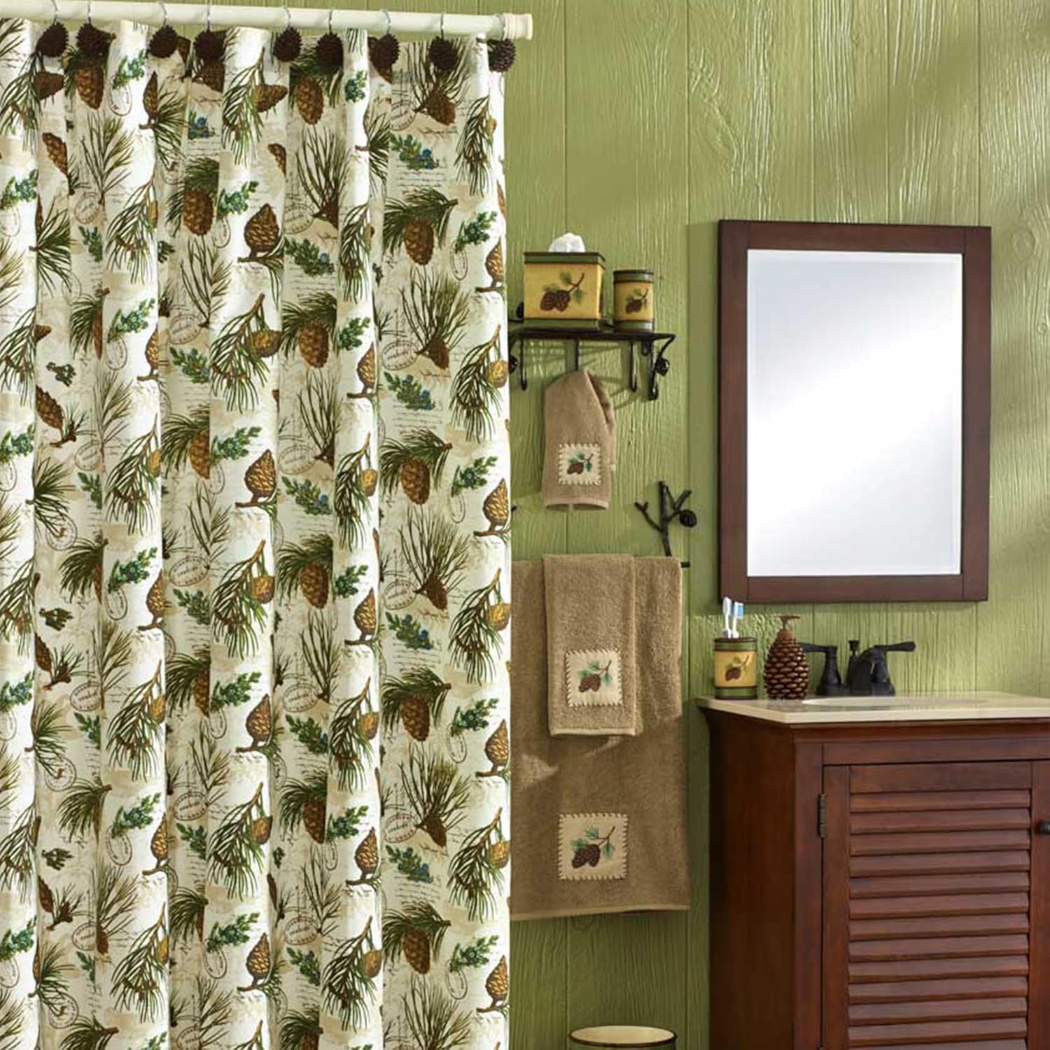 Park Designs Walk in The Woods Shower Curtain, 72 by 72"