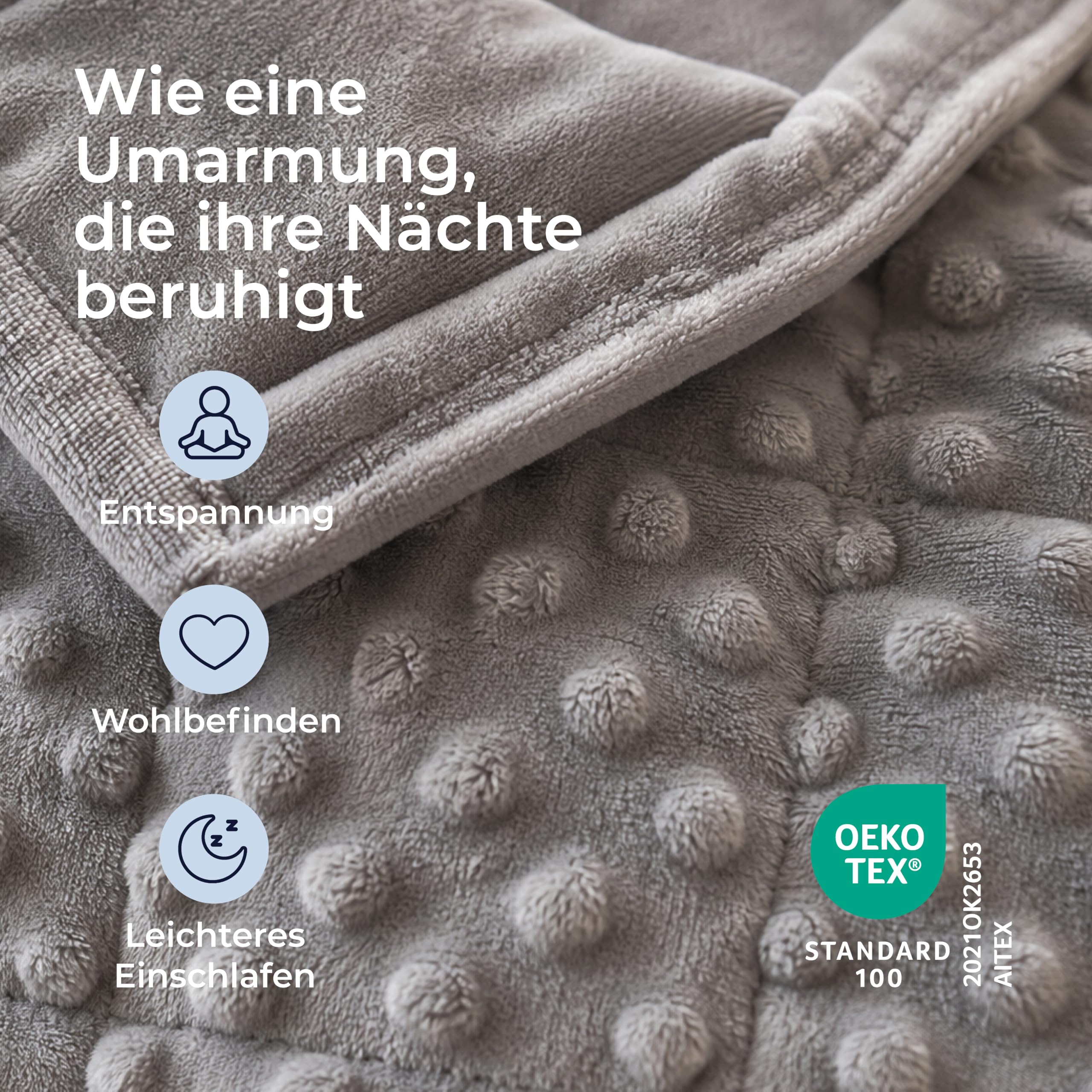 Dreamzie - Gewichtsdecke Kinder 3,2 kg 100x150cm,Weighted Blanket