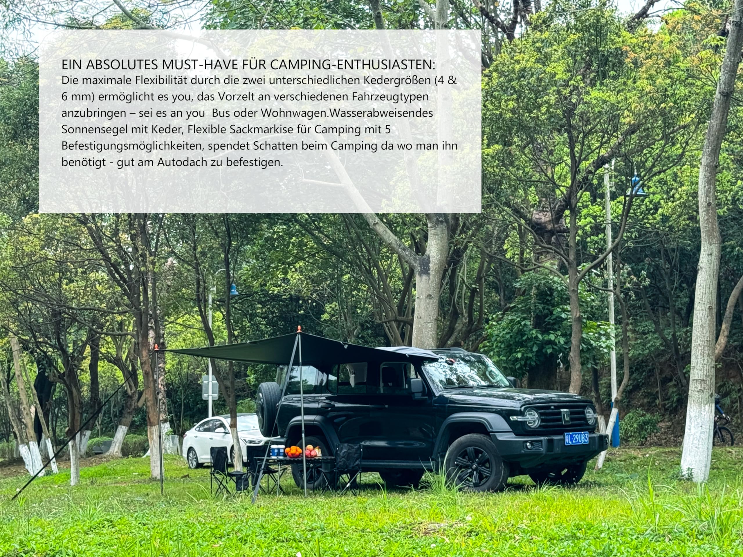 Markise, Sonnensegel mit Keder, Sonnensegel Wohnwagen, Kederschiene(4-6mm), V-w T4, T5, T6, Vorzelt Wohnwagen, Must Have für Camper, Ersatztuch Gibt 250 X250cm(grau)
