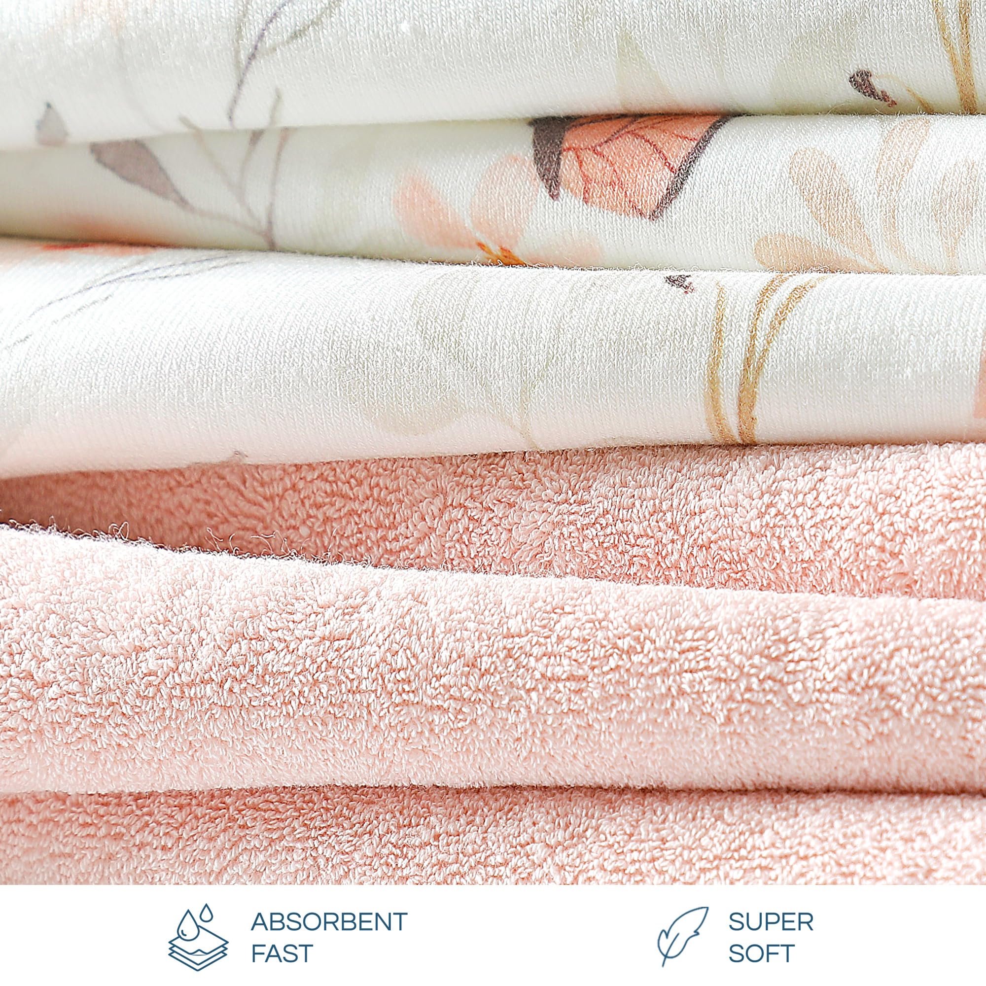 GRSSDER Baby-Kapuzenhandtuch für Neugeborene, superweiche Badetücher mit originellem Design, ultra-saugfähiges Strickfrottee, große Kleinkind-Handtücher mit Kapuze für Mädchen, Duschgeschenke für