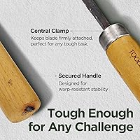 Vista 5 de Point Homi - Azada de mano, herramienta de jardín tradicional coreana hecha a mano con mango de madera de castaño y acacia para deshierbar y plantar