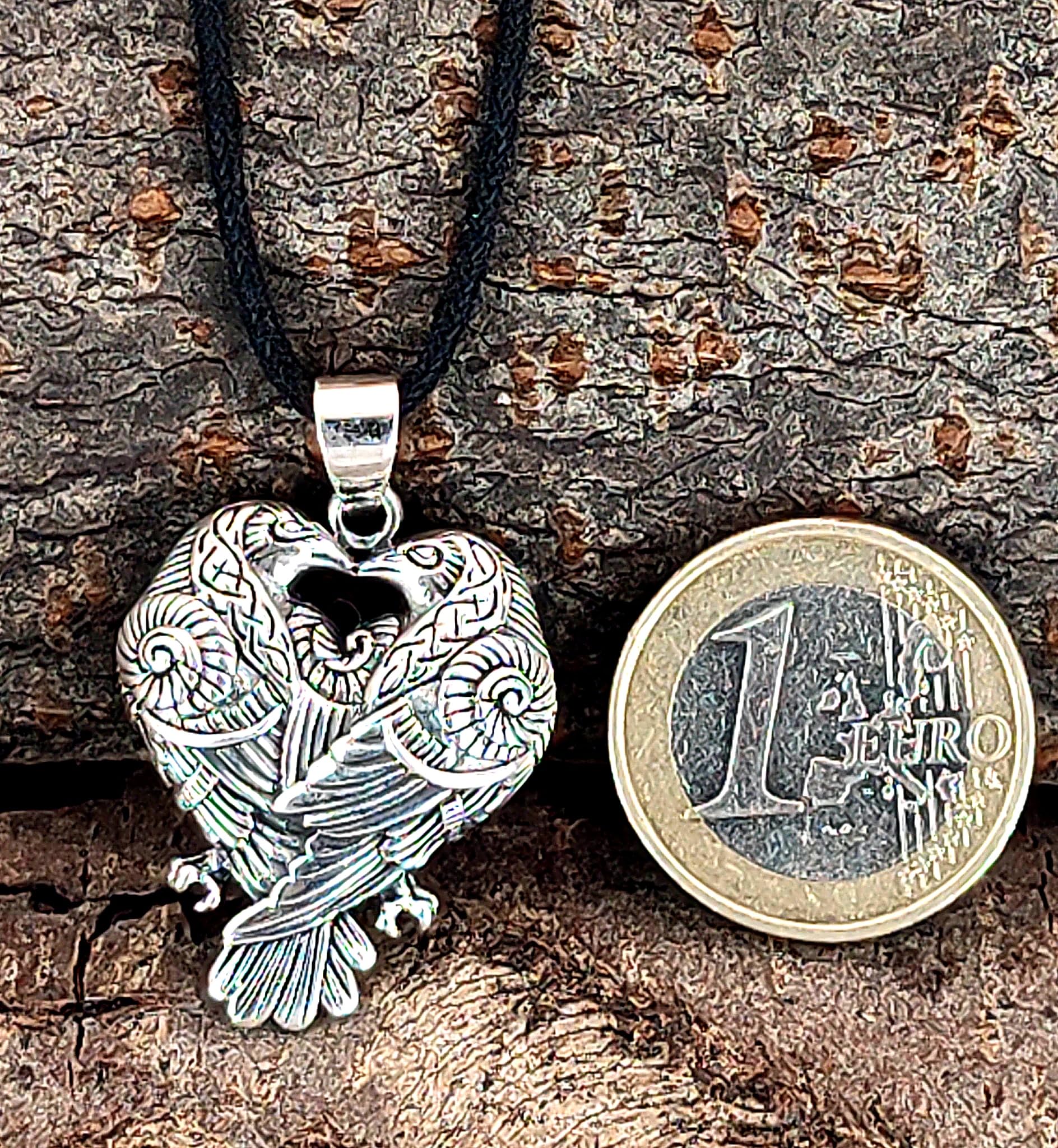 Kiss of Leather Raben Anhänger aus 925 Sterling Silber Nr. 408